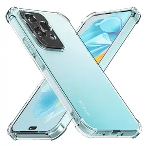 Case for Honor 200 Lite 5G, Clear Phone Case with Reinforced Corner Protection Bumper Slim Fit Shockproof Flexible TPU Case for Honor 200 Lite, Transparent