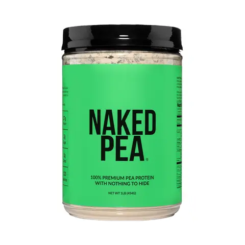 Naked Pea 100% Premium Pea Protein Powder 1LB - US Grown, Additive-Free, Vegan - 18g Protein, 2g Carbs - Only 1 Ingredient