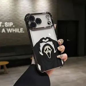 Ghostface Making Heart Gesture  Phone Case For iPhone 17 16 15 14 13 12 11 Pro Max Plus Air & Galaxy S22 23 24 25 The Best Halloween Gifts Fans Phone Case Cover