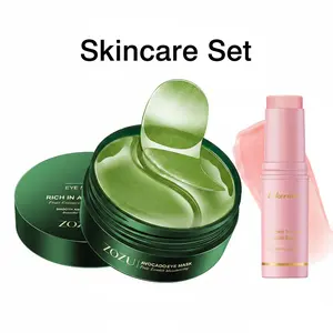 PDRN Pink Collagen Volume Balm + Avocado Eye Masks, All-Day Skin Moisturizing Care