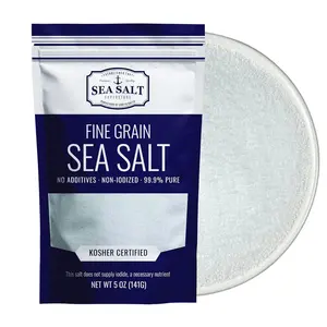Fine Grain Sea Salt for Baking & Cooking, Pure Non-Iodized Baja Salt, Mineral-Rich Table Salt Alternative, Smooth Texture, 5 oz Bag