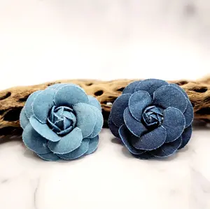 Large Denim Flower Centerpiece