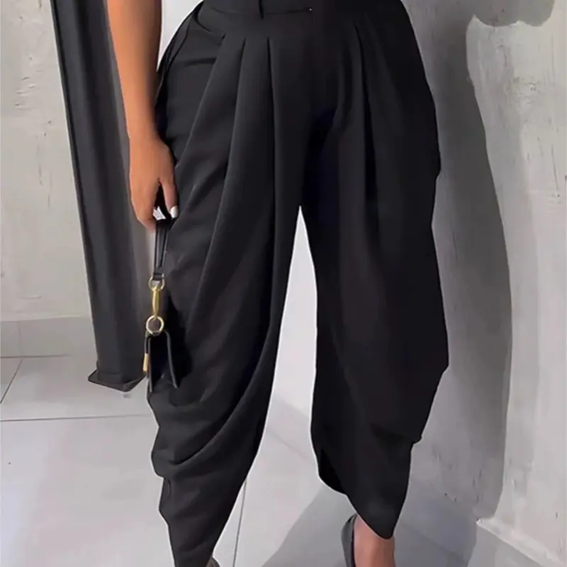 【Black Friday】Women's Plain High Waist Pants, All-Season Bottoms, Comfortable Fabric, Casual Fitted Trousers for Daily Wear