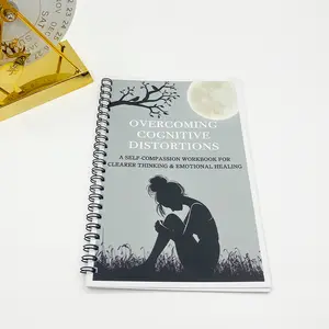 Cognitive Distortion Workbook, Self-Compassion & Anxiety Management Therapy Journal, Spiral-Bound Cognitive Notebook, Premium Paper Material