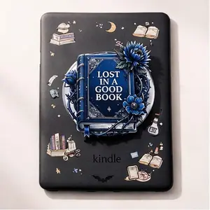 Magnetic Kindle Grip Lost in a Good Book, Magnetic Phone Grip & Kindle Holder, Magsafe Compatible Dark Aesthetic High-quality Print Gift for Readers