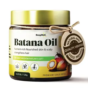 BeepWell Batana Oil for Hair Growth & Skin Nourishment – 100% Cold-Pressed Raw Oil from Honduras for Healthy Hair | Organic Haircare – Pack of 1