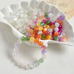 KIVIVI 10mm DIY Beads Cat Eye MIX Color Change Under Sunlight Create Stunning Custom Beaded Designs with Our DIY Beads Kit for Crafting Enthusiasts