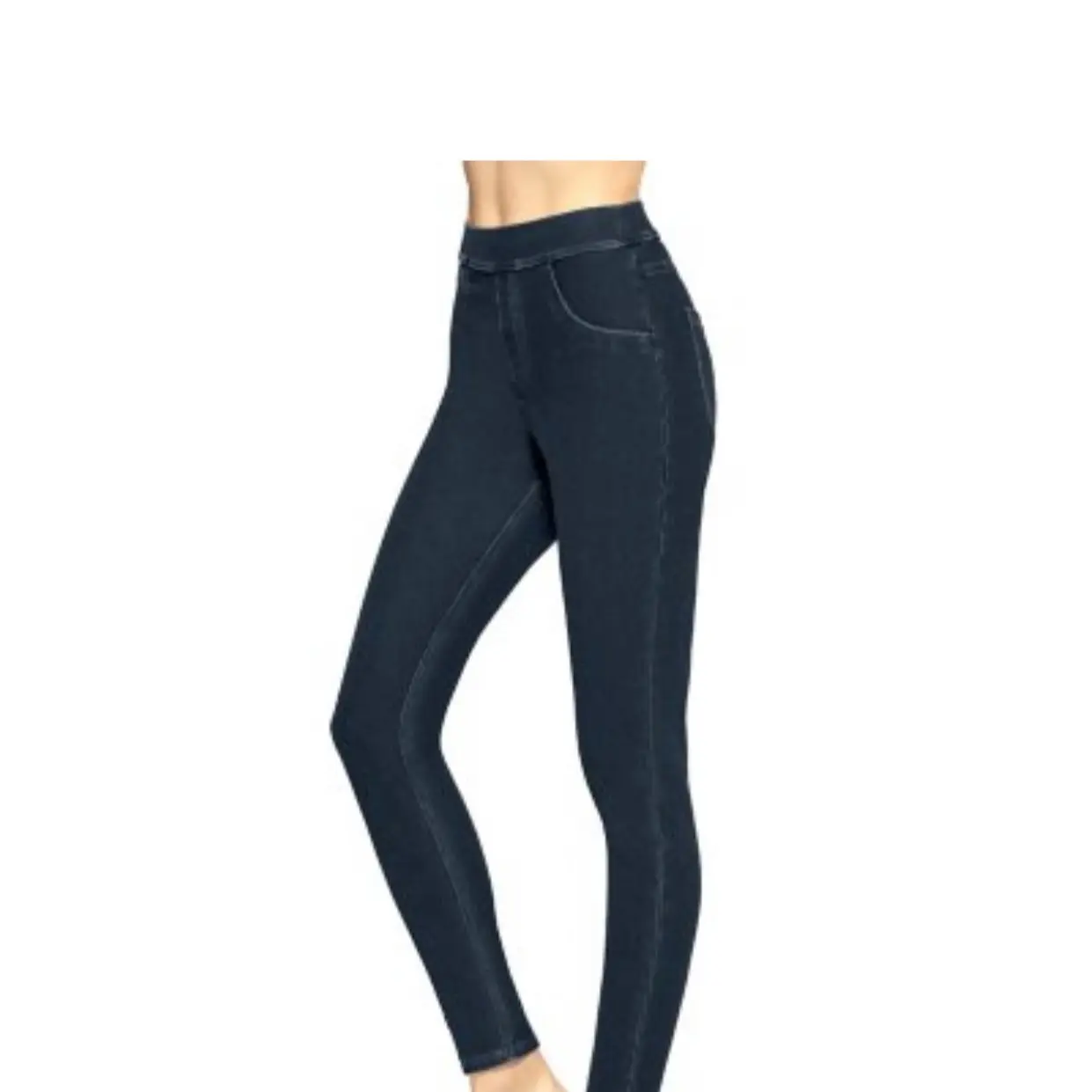 High rise denim leggings Fit Womenswear Comfortable Bottom Slim Comfort