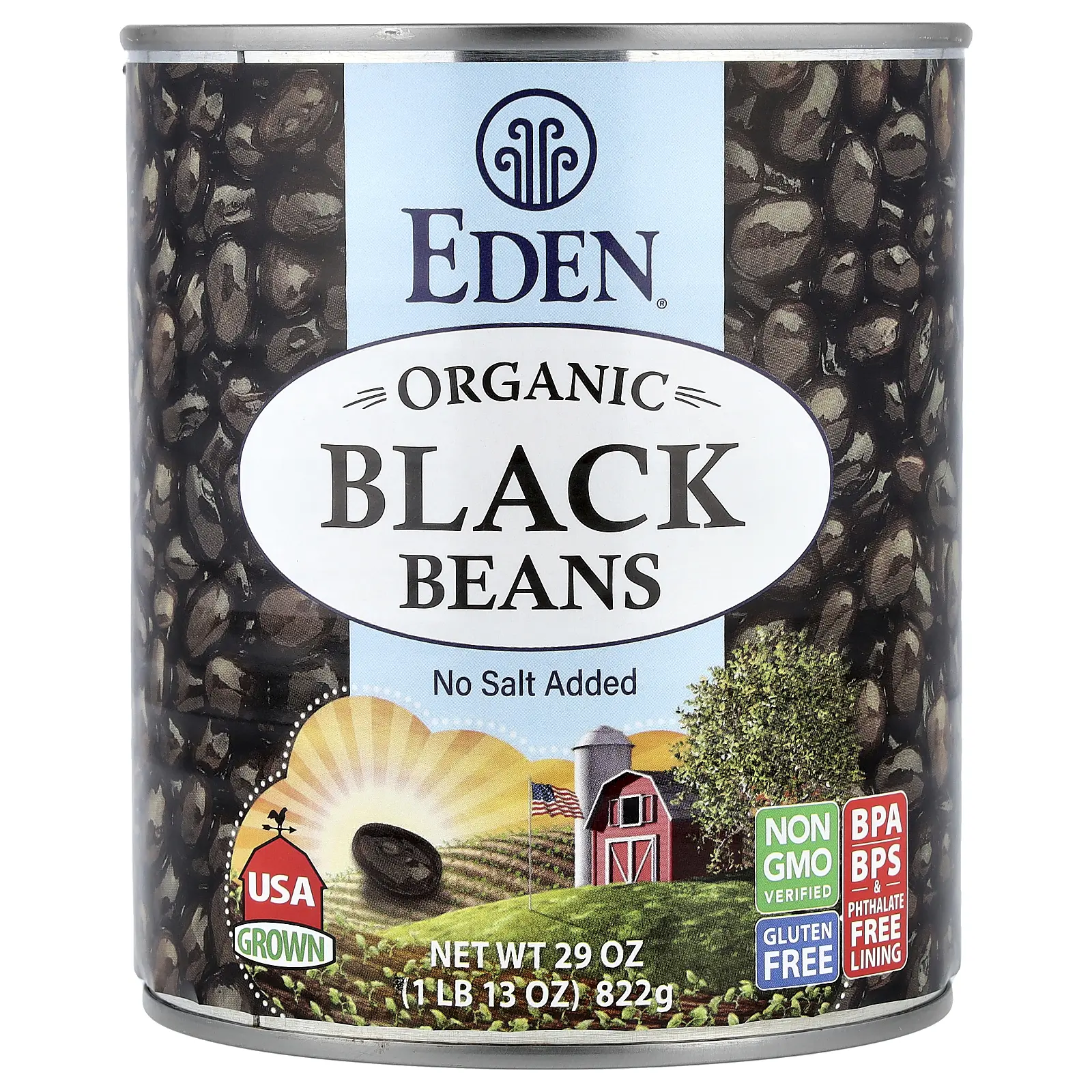 Eden Foods Organic Black Beans, 29 oz (822 g)