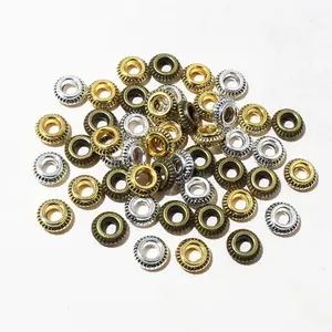 50pcs/lot Antique Gold Silver Plated Ball Crimp End Beads Dia 5mm Stopper Spacer Beads For Diy Jewelry Making Findings Supplies