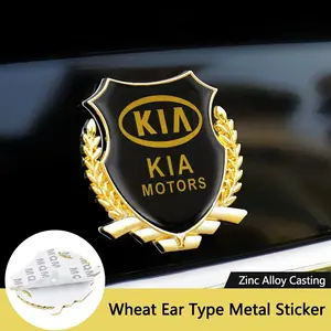 Kia Sportage Morning Ceed Picanto Rio Proceed Niro Stonic Optima Wheat Ear Type Zinc Alloy Casting Metal Car Stickers, Mai Sui Side Logo Window Body Decals, Graphic Decal