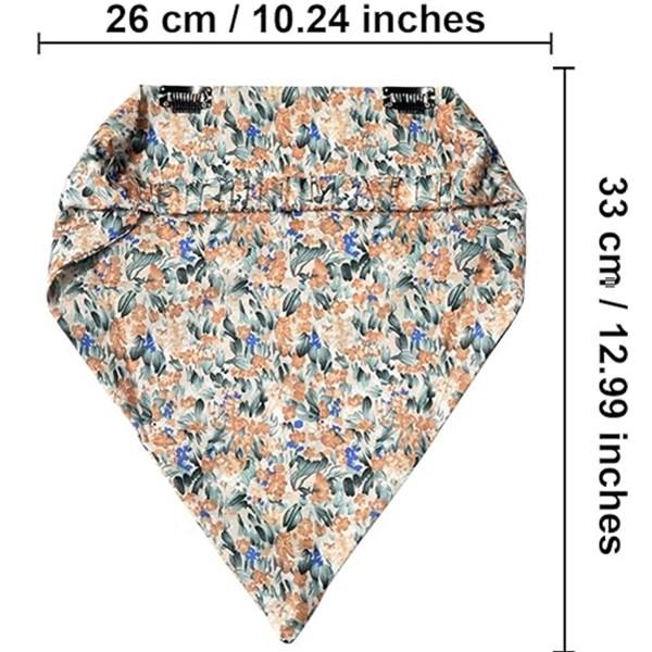 3PCS/Set Chic Style Floral Printed Elastic Hair Scarf Headband Chiffon Head Kerchief Headband Flower Hair Scarves Hair Clips Hair Bandanas Decoration