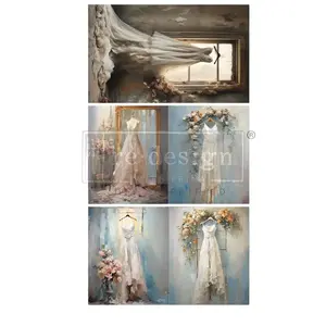 Redesign with Prima Decoupage Decor Tissue Paper Pack - Whispers of White - 3 sheets, 19.5"x30" each  paper