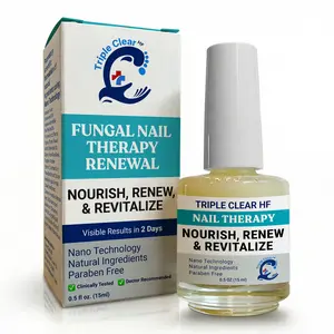 Triple Clear HF Clear Thick, Yellow Toenails Fast | Daily Nail Repair Oil (Visible Results in Weeks) when used 2 times a day