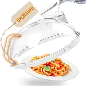 Microwave  Cover, 10 Inch Microwave Splatter Cover with Water Steamer and Integrated Handle, Clear Splatter Guard Microwave Cover for , White Cookware Lid Gifts for Mom