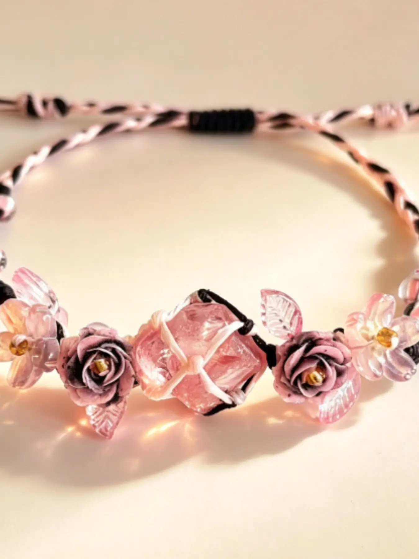 Roses Floral Crystal Bracelet, Boho Style Hand Chain, Elegant Women's Jewelry, Perfect for Daily Wear, Parties, Holidays, Gifts