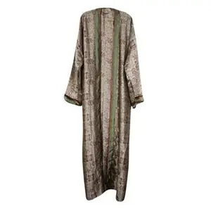 Purple Paisley Print Resort Wear, Flowy Jacket, Duster Jacket, Comfortable Flowy Robe L-2X