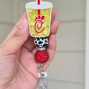 C shakerbadge reel with beads