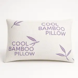 Cooling Bamboo Pillow Relieves Migraines Insomnia & Neck Pain Soft Breathable Supportive Design