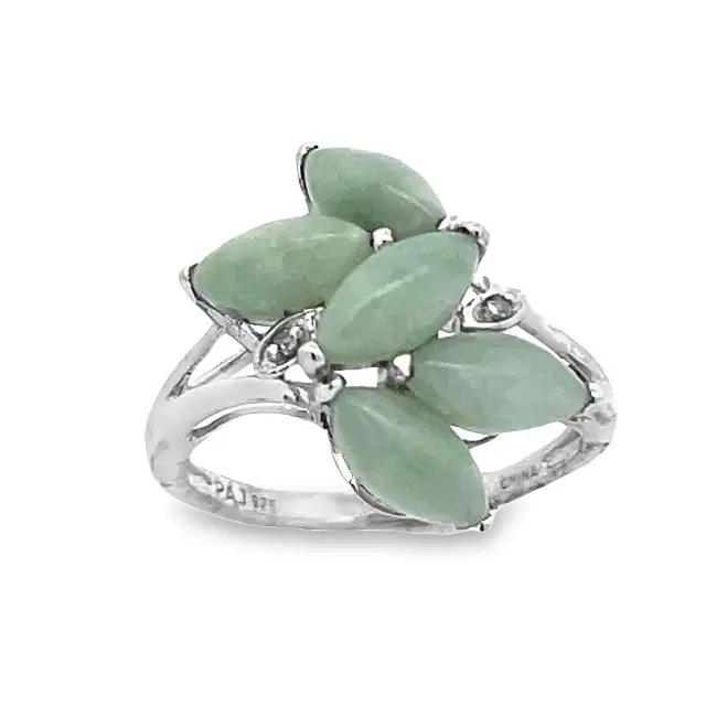 Ace Collect Silver Jade Ring