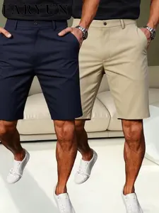 FARYUN  Men's Plain Casual Shorts, Fitted Design, Perfect Gift for Husband & Boyfriend, Comfortable Fashion, Daily Wear, Suit Shorts