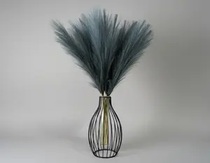 Faux Pampas Grass - Blue Gray (5 Stems)