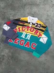 Men's Campus Style Graphic Print Long Sleeve Sweatshirt, Loose-Fitting Round Neck, Multicolor, Spring & Fall, Daily School Activities