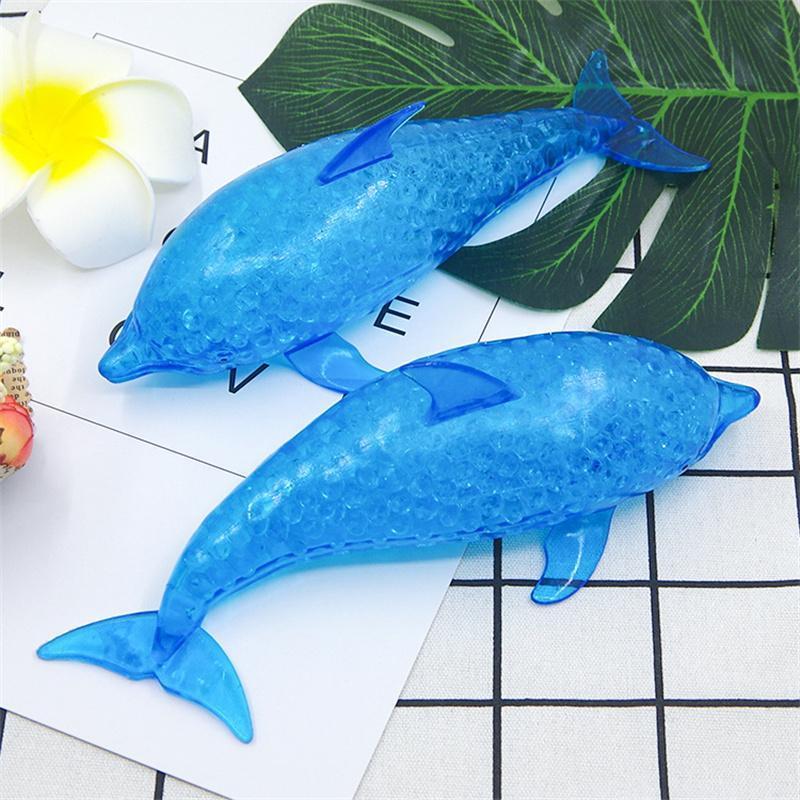 Squishy Shark Stress Balls Dolphin Squeeze Ball Stretchy Stress Squish Ball Sea Animal Squeeze Squishy Toys for Kids Adults #YYC