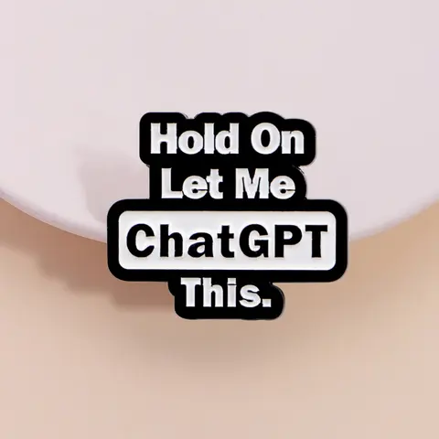 Chatgpt Enamel Pin Emblem Logo Badge Brooch, Alloy Brooch Pin, Humorous Digital Age Design, Trendy Social Media Accessory, Ideal for Students & Tech Lovers, Enamel Lapel Pins