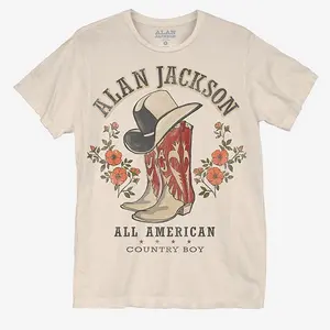 Alan Jackson All American Country Boy Boyfriend Fit Girls T-Shirt