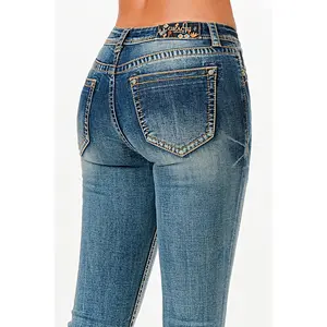 Basic 5 Pocket Mid Rise Bootcut  Jeans