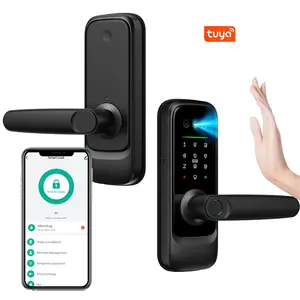 Touchless Smart Door Lock with Face Palm and FingerprintUnlock Keyless WiFi Electronic Door Lock for BedroomApartment or Front Door Auto Lock and Anti Tamper Alarm
