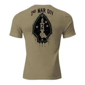 Usmc Veteran Tee 2Nd Marine Division Military Shirt, Marine Gift, Military Style Tee Cotton Fit