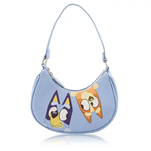 Bluey Hobo Handbag Purse for Girls with Bingo | Official Crossbody Shoulder Bag with Adjustable Strap | Small Toddler Purse, Preschool Handbag, Everyday Tote or Travel Mini Purse for Kids Ages 3+