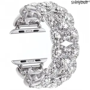 Diamond Buckle Stainless Steel Apple Watch Band Stylish Bracelet