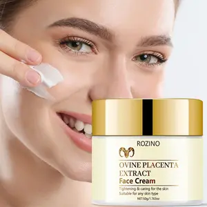 ROZINO Sheep Placenta Extract Cream, which tightens the skin and provides nourishment, suitable for all skin types. Tightening Moisturizers