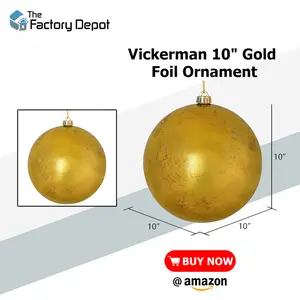 Vickerman 10" Gold Foil Ornament