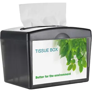 Commercial Napkin Dispenser for Restaurant Table Tabletop Napkin Holder for Restaurants Cafes Bars Home Plastic Napkin Dispensers for Folded Napkins Black
