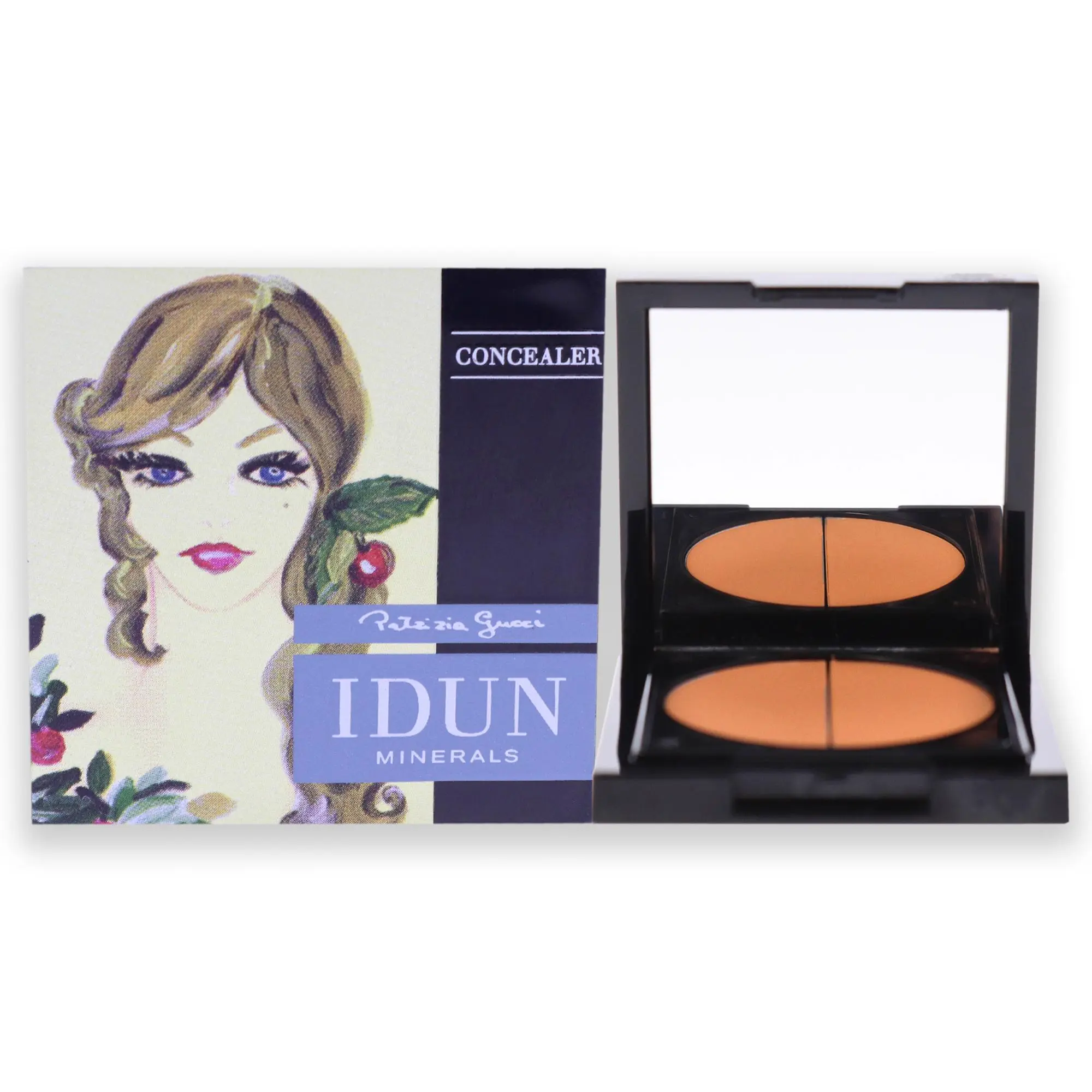 Women's Compact Duo Concealer by Idun Minerals - Shade 021 Sandlilja, 0.10oz Makeup for On-the-Go Touch-Up, Precise Shade