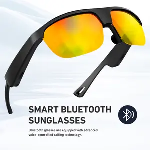 Sports Smart Glasses,Cycling Bluetooth Sunglasses for Men &Women,Open Ear SoundSpeakers,UV Protection,Polarized lens,Wireless Headphone Sunglasses for Running Fishing