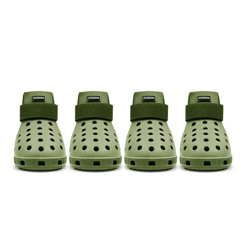 JoliR Design Outdoor Universal Rubber Dog Shoes - Non-Slip, Waterproof, Easy-Clean, Easy ON & Off Paw Protectors for Small to Medium Dogs