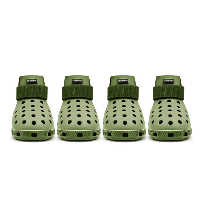 JoliR Design Outdoor Universal Rubber Dog Shoes - Non-Slip, Waterproof, Easy-Clean, Easy ON & Off Paw Protectors for Small to Medium Dogs