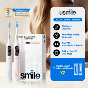 usmile Y20 PRO AI Electric Toothbrush, Personalized Cleaning with 5 Modes, App Sync, Bone-Conduction Prompts & 90-Day Battery Life