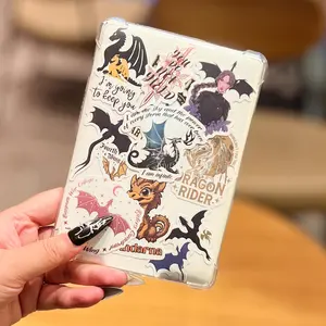 Dragon Pattern Sticker & Bookmark Set, 1 Set Vintage Feather Dragon Metal Bookmark, Bookish Sticker for Kindle, Cool Gift for Book Lovers