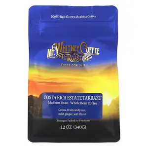 Mt. Whitney Coffee Roasters Costa Rica Estate Tarrazu, Whole Bean Coffee, Medium Roast, 12 oz (340 g)