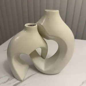 Decorative Vase Set, Heart-Shaped Nordic Style, Minimalist Table Centerpiece, Wedding Restaurant Living Room Office Home Decor