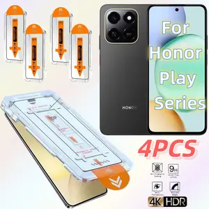 4-Pack High-Definition Tempered Glass Screen Protector for Honor Play Series, Easy Install Anti-Scratch 9h Hardness, Dust-Free Bubble-Free