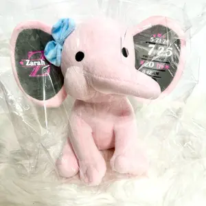 Custom-made stuffed elephant with Personalized Name and Birth Stats| Welcome Gift | Home Decor and as a Keepsake.