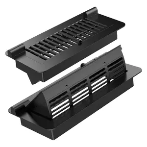 Floor Vent Covers 4 x 10 inch, Adjustable Air Vent Deflectors for Home Floor, Black Floor Register Use for Home,Sidewall, Office or Ceiling 2pack