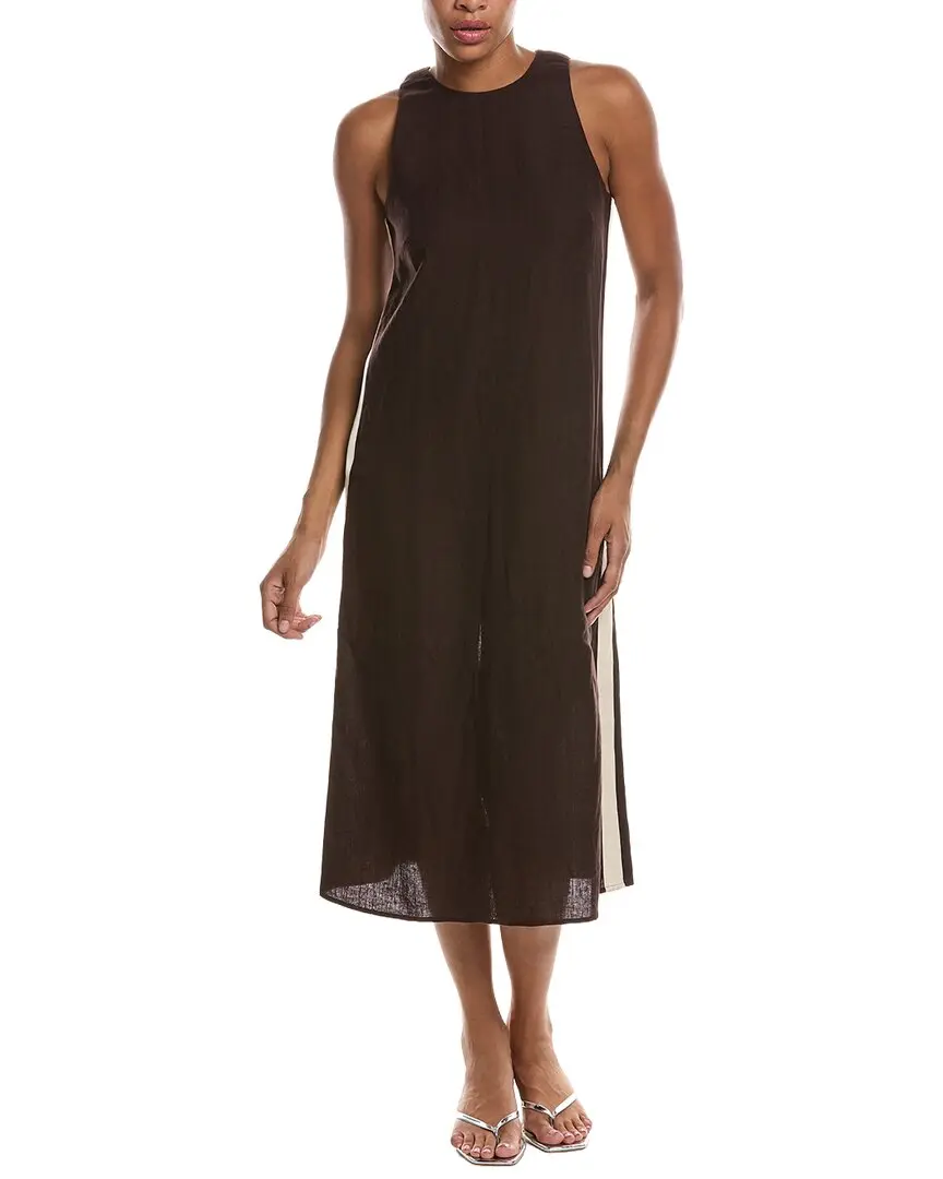 Madewell The Elena Linen Midi Dress